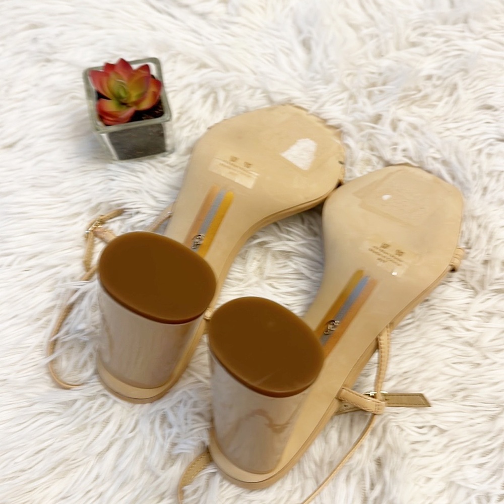 NEW Sam Edelman Kit Nude Patent Leather Slingback Heels women size 9, 9.5 - Picture 6 of 6